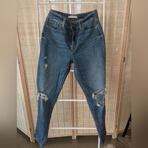Denise Distressed Boyfriend Jeans - Medium Wash size 3
